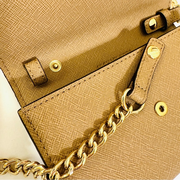 Michael Kors Brown Leather Crossbody Handbag Wallet - Picture 11 of 12